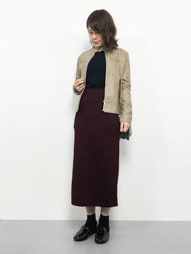メンズのライダースジャケット ベージュ系 コーディネート Zozotown