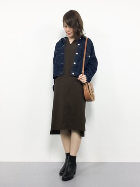 「rps（アールピーエス）のアイテム（デニムジャケット）」を使った、natsumiさん（レディース・160cm）の秋コーディネート