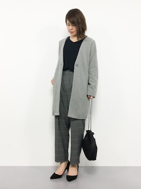 「rps（アールピーエス）のアイテム（チェスターコート）」を使った、natsumiさん（レディース・160cm）の秋コーディネート