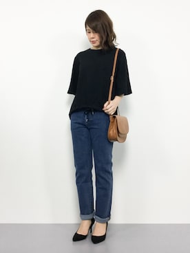 「BED&BREAKFAST（ベットアンドブレックファスト）のアイテム（パンツ）」を使った、natsumiさん（レディース・160cm）の秋コーディネート