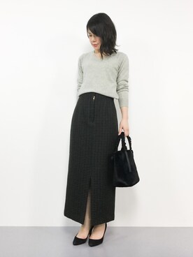 natsumiさんの「ウールペンネハイウエストタイトスカート◆」を使ったコーディネート