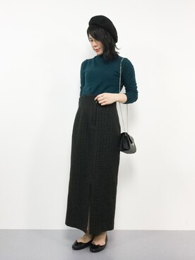 natsumiさんの「ウールペンネハイウエストタイトスカート◆」を使ったコーディネート