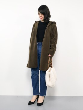 「JOURNAL STANDARD relume（ジャーナルスタンダード　レリューム）のアイテム（ムートンコート）」を使った、natsumiさん（レディース・160cm）の秋コーディネート