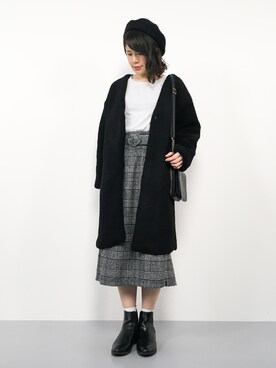 「COLONY 2139（コロニートゥーワンスリーナイン）のアイテム（ステンカラーコート）」を使った、natsumiさん（レディース・160cm）の秋コーディネート