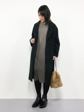 「AVAN LILY（アヴァンリリィ）のアイテム（その他アウター）」を使った、natsumiさん（レディース・160cm）の冬コーディネート