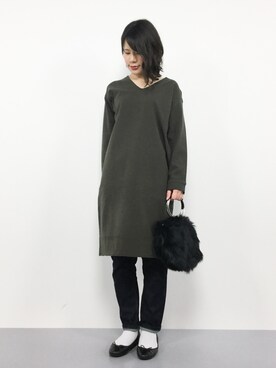 「reca（レカ）のアイテム（バッグ）」を使った、natsumiさん（レディース・160cm）の冬コーディネート