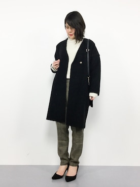 「LUCA（ルカ）のアイテム（その他アウター）」を使った、natsumiさん（レディース・160cm）の冬コーディネート