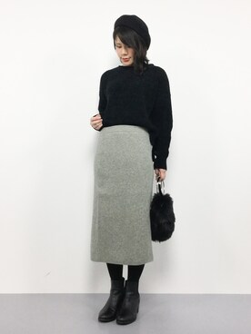 「reca（レカ）のアイテム（バッグ）」を使った、natsumiさん（レディース・160cm）の冬コーディネート