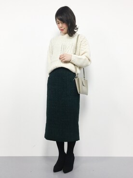 「Te chichi TERRASSE（テチチテラス）のアイテム」を使った、natsumiさん（レディース・160cm）の冬コーディネート