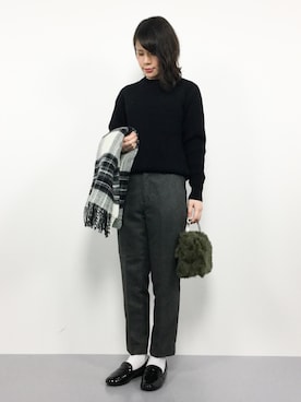 「Vincent et Mireille（バンソンエミレイユ）のアイテム」を使った、natsumiさん（レディース・160cm）の冬コーディネート