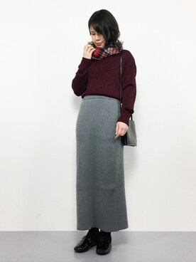 「MACKINTOSH PHILOSOPHY（ﾏｯｷﾝﾄｯｼｭ ﾌｨﾛｿﾌｨｰ）のアイテム」を使った、natsumiさん（レディース・160cm）の冬コーディネート