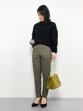 「MEDE19F（メデジュウキュウ）のアイテム（ニット/セーター）」を使った、natsumiさん（レディース・160cm）の冬コーディネート