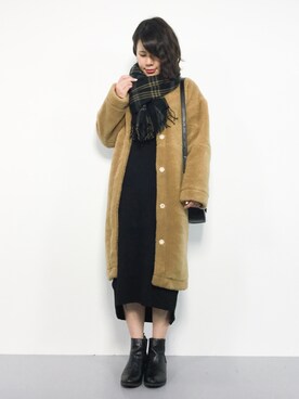 「Another Edition（アナザーエディション）のアイテム（その他アウター）」を使った、natsumiさん（レディース・160cm）の冬コーディネート