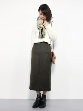 「TONE SELECT GOODS（トーンセレクトグッズ）のアイテム」を使った、natsumiさん（レディース・160cm）の冬コーディネート