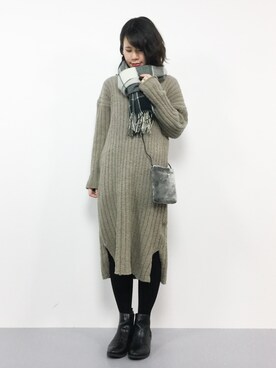 「Luz Llena（ラズレナ）のアイテム」を使った、natsumiさん（レディース・160cm）の冬コーディネート