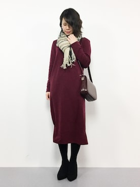 「TONE SELECT GOODS（トーンセレクトグッズ）のアイテム」を使った、natsumiさん（レディース・160cm）の冬コーディネート