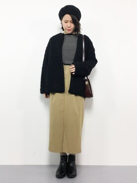 「TONE SELECT GOODS（トーンセレクトグッズ）のアイテム」を使った、natsumiさん（レディース・160cm）の冬コーディネート