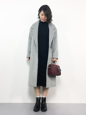「classicalelf（クラシカルエルフ）のアイテム（バッグ）」を使った、natsumiさん（レディース・160cm）の冬コーディネート