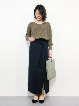 「classicalelf（クラシカルエルフ）のアイテム（バッグ）」を使った、natsumiさん（レディース・160cm）の冬コーディネート