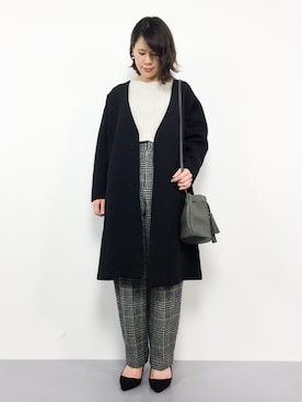 「タッセル」｜「アイテム（その他アウター）」を使った、natsumiさん（レディース・160cm）の冬コーディネート