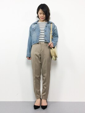 「ラウンドバッグ」｜「アイテム（ジャケット/アウター）」を使った、natsumiさん（レディース・160cm）の冬コーディネート