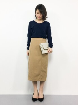 「MODE ROBE（モードローブ）のアイテム」を使った、natsumiさん（レディース・160cm）の春コーディネート