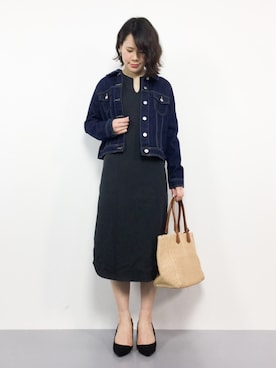 「rps（アールピーエス）のアイテム（デニムジャケット）」を使った、natsumiさん（レディース・160cm）の春コーディネート