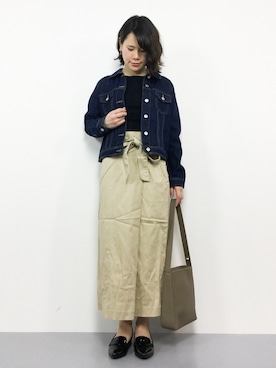 「rps（アールピーエス）のアイテム（デニムジャケット）」を使った、natsumiさん（レディース・160cm）の春コーディネート