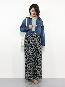「rps（アールピーエス）のアイテム（デニムジャケット）」を使った、natsumiさん（レディース・160cm）の春コーディネート