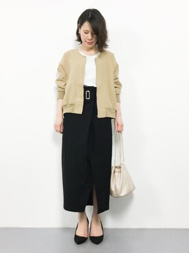 「SEVENDAYS=SUNDAY（セブンデイズサンデイ）のアイテム（ブルゾン）」を使った、natsumiさん（レディース・160cm）の春コーディネート