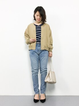「SEVENDAYS=SUNDAY（セブンデイズサンデイ）のアイテム（ブルゾン）」を使った、natsumiさん（レディース・160cm）の春コーディネート