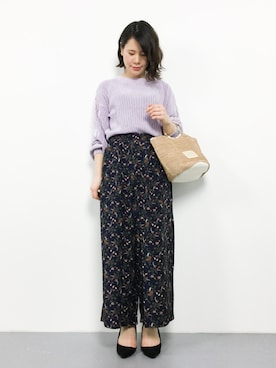 「ラベンダー」｜natsumiさん（レディース・160cm）の春コーディネート