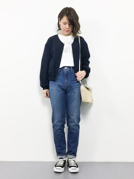 「Right-on（ライトオン）のアイテム（ブルゾン）」を使った、natsumiさん（レディース・160cm）の春コーディネート