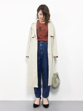 「ミッキーT」｜「アイテム（その他アウター）」を使った、natsumiさん（レディース・160cm）の春コーディネート