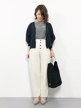 「IENA」｜「アイテム（ブルゾン）」を使った、natsumiさん（レディース・160cm）の春コーディネート