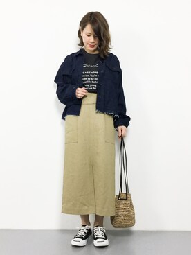 「MODE ROBE（モードローブ）のアイテム」を使った、natsumiさん（レディース・160cm）の春コーディネート
