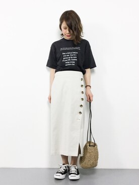 「MODE ROBE（モードローブ）のアイテム」を使った、natsumiさん（レディース・160cm）の春コーディネート