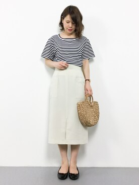 「note et silence （ノートエシロンス）のアイテム（バッグ）」を使った、natsumiさん（レディース・160cm）の春コーディネート