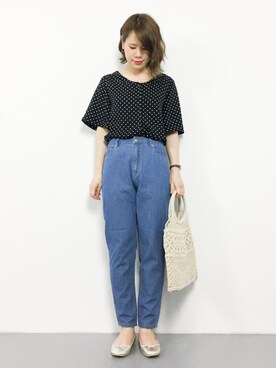 「UNRELISH（アンレリッシュ）のアイテム（シャツ/ブラウス）」を使った、natsumiさん（レディース・160cm）の夏コーディネート