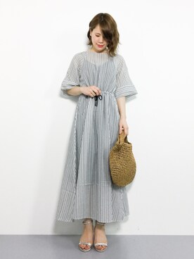 「CURRENT（カレント）のアイテム」を使った、natsumiさん（レディース・160cm）の夏コーディネート