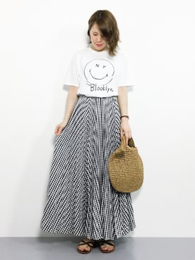 「CURRENT（カレント）のアイテム」を使った、natsumiさん（レディース・160cm）の夏コーディネート