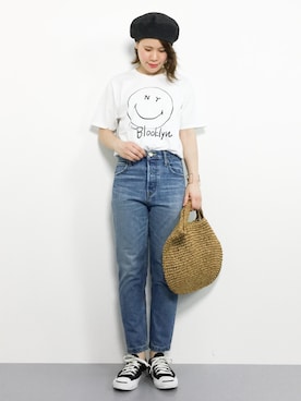 「CURRENT（カレント）のアイテム」を使った、natsumiさん（レディース・160cm）の夏コーディネート