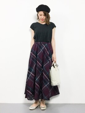 「URBAN RESEARCH（アーバンリサーチ）のアイテム（ハンチング/ベレー帽）」を使った、natsumiさん（レディース・160cm）の夏コーディネート