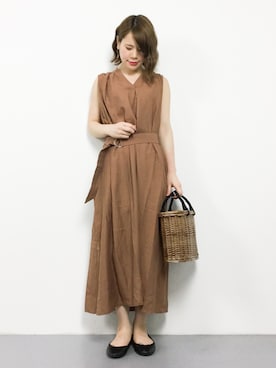 「TIMELESS COMFORT（タイムレスコンフォート）のアイテム」を使った、natsumiさん（レディース・160cm）の夏コーディネート