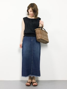 「TIMELESS COMFORT（タイムレスコンフォート）のアイテム」を使った、natsumiさん（レディース・160cm）の夏コーディネート