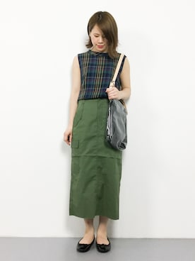 「LA ROCCA（ラロッカ）のアイテム」を使った、natsumiさん（レディース・160cm）の夏コーディネート