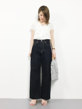 「BEAUTY&YOUTH UNITED ARROWS（ビューティーアンドユースユナイテッドアローズ）のアイテム（シャツ/ブラウス）」を使った、natsumiさん（レディース・160cm）の夏コーディネート