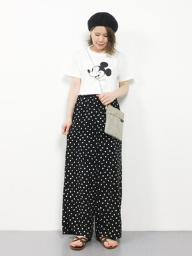 「ミッキー」｜natsumiさん（レディース・160cm）の夏コーディネート