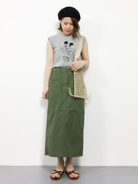 「ミッキー」｜natsumiさん（レディース・160cm）の夏コーディネート