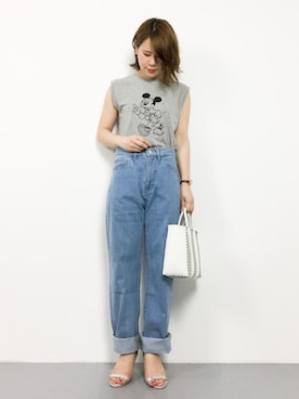 「ミッキー」｜natsumiさん（レディース・160cm）の夏コーディネート